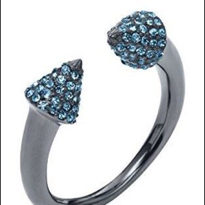 Michael kor pave gunmetal arrow ring